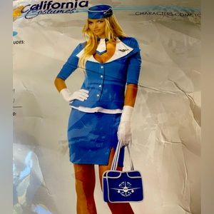 Blue Flight Attendant Costume by California Costumes